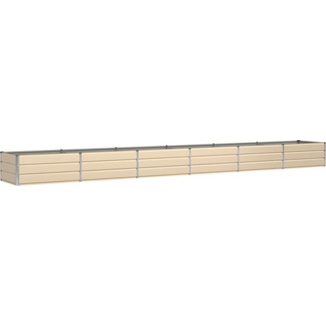 Maison Exclusive - Pflanzkübel Elfenbein 600 x 80 x 45 cm Stahl