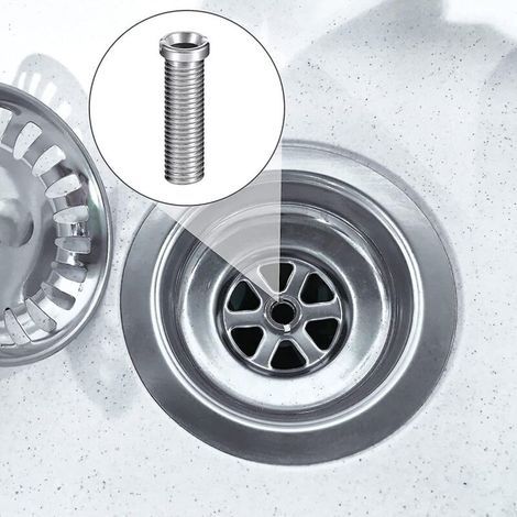 Panier d'évier en acier inoxydable, vis, filtre de vidange de lavabo de maison, 4 pièces (1/3)