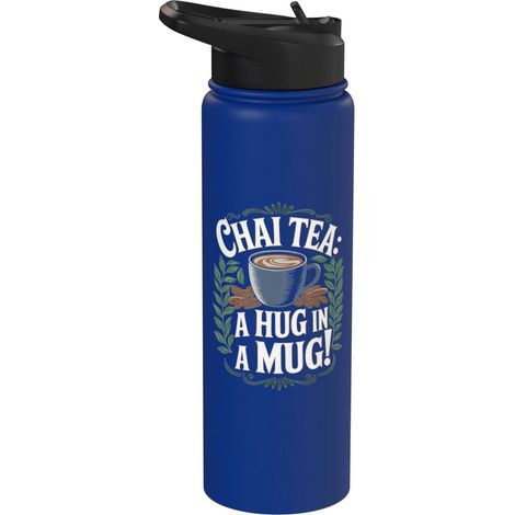 Chai Tea Un câlin dans une tasse vintage Stainless Steel Insulated Water Bottle (1/5)