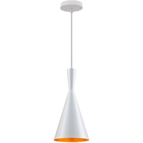 royaluxe- Lampe Suspendue Rétro Nordique Plafonnier Vintage E27 Suspension Luminaire Moderne Pour Couloir, Chambre À Coucher, Bureau, Café, Boutique, Blanc (1/5)