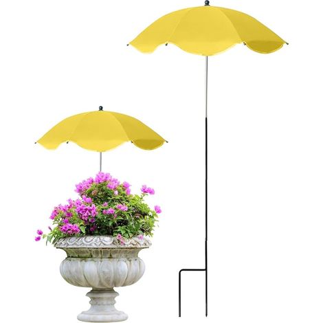 Parapluie pour plantes Abri anti-soleil UPF50+ - 60 cm Abri ombragé pour plantes Convient pour la terrasse, le jardin, le balcon, la terrasse en bois, la pelouse, la serre, les parterres de fleurs (1/5)