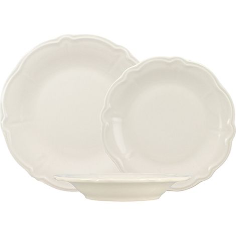 Lot de 36 assiettes en grès, CHARLOTTE