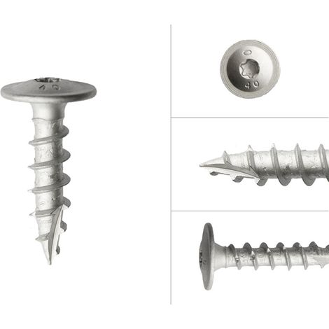 Vis de supports pour poteau galvanisées 10 x 40 mm - 50 pièces (1/2)