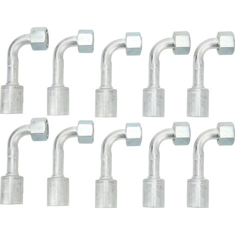 10 Raccords de Tuyau AC 90 Degrés Beadlock 5/8 Pouce Adaptateur pour Climatisation Voiture Camion (1/5)