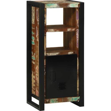 Cabinet de Salle de Bain Marron Bois massif de récupération CFW544809 (1/5)