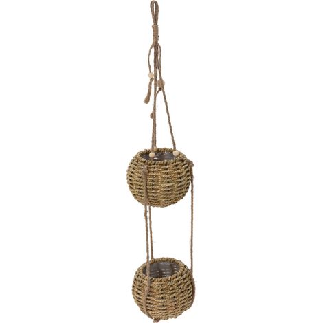 Hängender Blumentopf für zwei Blumen, 72 cm