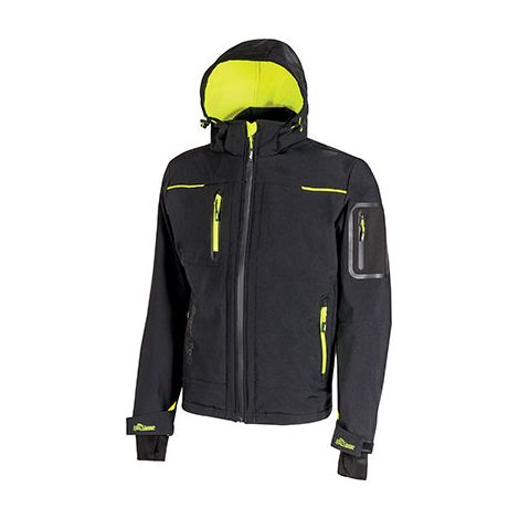 GIUBBOTTO SOFT SHELL SPACE UPOWER  BLACK CARBON M