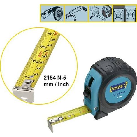 Cinta métrica Hazet 2154N-5 5 metros acero 19 mm
