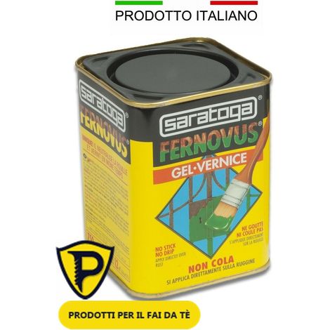 Pittura smalto gel vernice antiruggine FERNOVUS SARATOGA effetto 2in1 barattolo da 750 ml – col. VERDE SATINATO