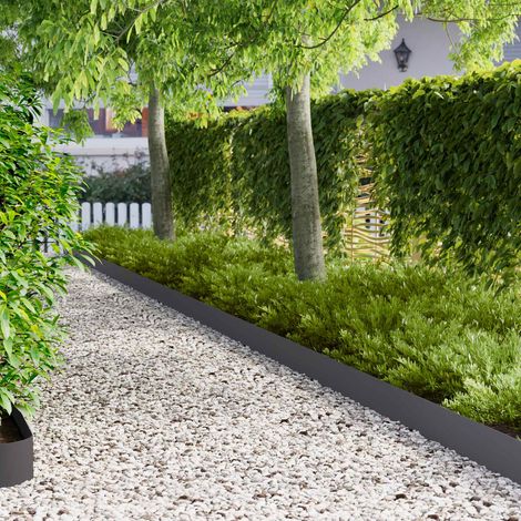 Teenpull – Raseneinfassung 30 Stk. 100 x 12 cm Stahl Schwarz (1/5)