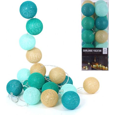 The Home Deco Factory – Guirlande lumineuse d'extérieur 3,45 m – 20 LED dégradées – Alimentation 2 piles AA – Ambiance cosy et bohème