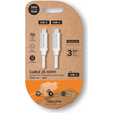 Cable USB-C a USB-C 1.5 m 100 W