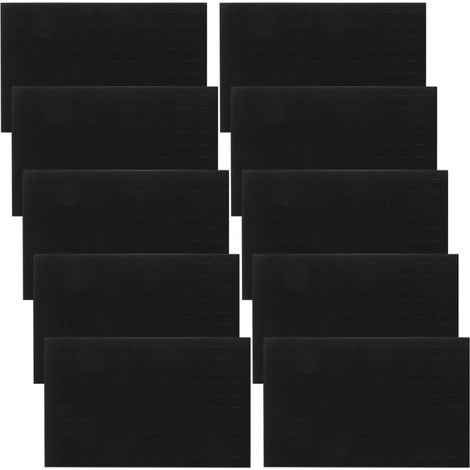 Lot de 10 Coussinets en Mousse pour Présentoir à Bijoux Noir Léger Intérieur en Velours, Design Simple pour Ranger Bagues et Boucles D'oreilles Efficacement (1/5)