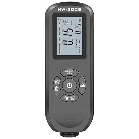 1 Satz Dickenmesser Mikrometer Pumpzerstäuber Markierungen Schichtdickenmessgerät Autokratzer-Entferner Beschichtungsmessgerät Autozubehör Lackiertiefenmesser elektronisch Black (1/5)