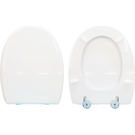 Copriwater Full 56 Azzurra legno rivestito in resina poliestere bianco (1/4)