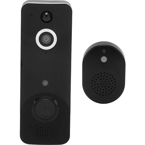 Sonnette vidéo sans fil Wi-Fi, étanche IP65, 720p, 30 images/seconde, détection de mouvement PIR, objectif grand angle 140°. (1/5)