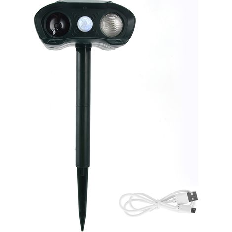 Répulsif Ultrasonique Solaire 3 Vitesses pour Rongeurs et Animaux - Jardin Extérieur (1/5)