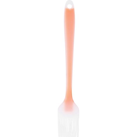 Pinceau à huile résistant à la chaleur, petit pinceau en silicone translucide pour barbecue, orange transparent, idéal pour assaisonner les grillades. (1/5)