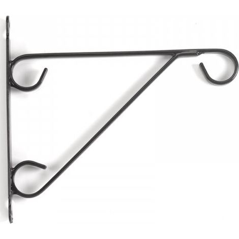 Smart Garden 14 / 16 Inch Metal Hanging Basket Wall Bracket Black 6040061