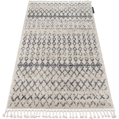 Teppich BERBER AGADIR G0522 sahne / grau Franse berber marokkanisch shaggy zottig beige 120x170 cm