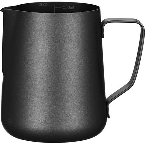 Creamer - Stainless Steel Pull Spout Measuring Cup - Graduated Interior and Exterior - 550 ml - Gold Black Or Silver Finish - 1 Piece