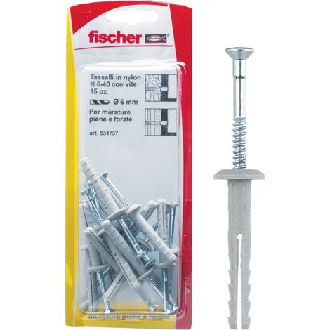 TASSELLI NYLON N 6X40 P K SET 5 PEZZI - FISCHER (1/5)