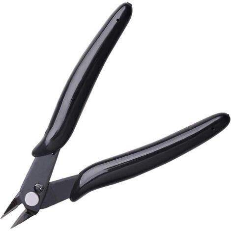 ZOLGINAH Pinces Coupantes de Côté, 5 pcs Pinces Coupantes Cisaille Précision Diagonale pour Câble Électrique, Bijoux (Noir) (1/5)