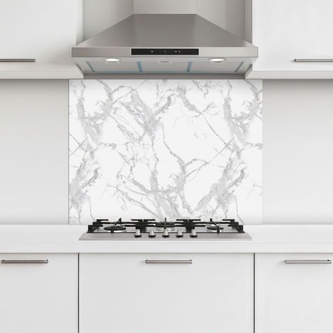 CRÉDENCE CUISINE Marbre - Pur - Gris - Veines 80x60 cm