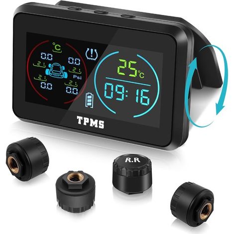 Allecto Plus,Sistema de monitoreo de presión de neumáticos TPMS con carga solar y USB para vehículos recreativos (1/5)