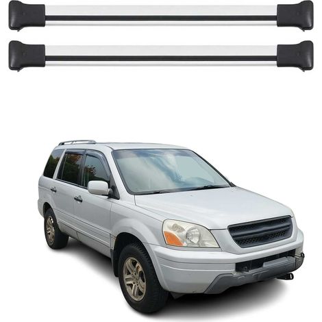 OMAC Aluminium Dachträger Querträger für Honda Pilot I 2003-2008 – Max. 75 kg – 2 Stangen Silber (1/5)