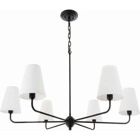 Lámpara de araña CLASSY PLUS negra y blanca - ancha (1/5)