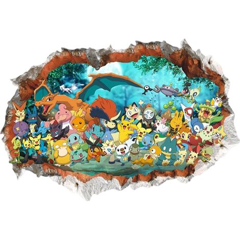 Go 3D Cartoon Selbstklebende Wandaufkleber Tapetenaufkleber für Kinderzimmerdekoration (6090CM) (1/5)