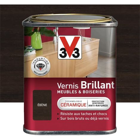 Vernis Meubles & Boiseries - Technologie Céramique - Ébène 0,25 L Finition : Brillant (1/2)