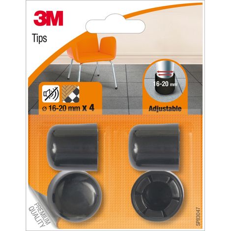 3M - 4 PIEDINI ADATTABILI NERI D.16-20 (1/3)