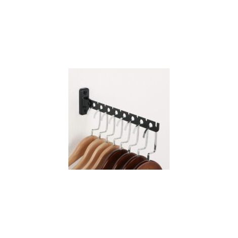 Gancio da parete pieghevole con 8 fori e 8 scomparti per carte, realizzato in acciaio inox, lungo 31 cm, robusto e resistente. - Crezuo (1/4)