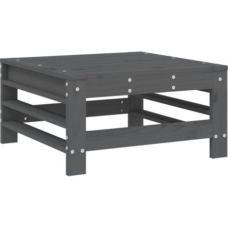 Maison Exclusive - Gartenhocker Grau Massivholz Kiefer