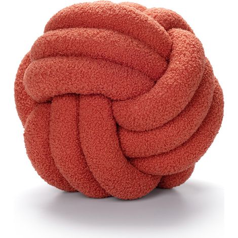 Rotes Grapefruit-Kugelkissen Durchmesser 22CM 1 rundes Kissen Heimdekoration ästhetisches Dekokissen Lammfellkissen (1/5)