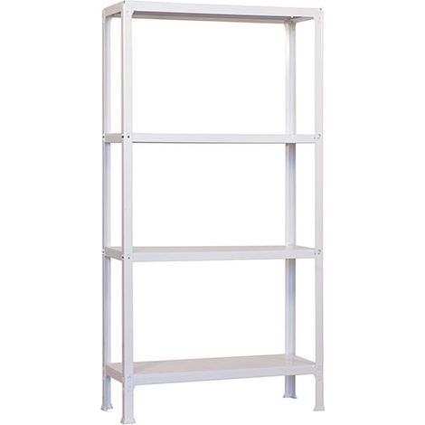 SimonRack Scaffale da Ufficio/Libreria, 1600x800x300 mm, 4 Ripiani, 150 kg per Ripiano, Metallo Stile Industriale, Bianco – Simon Home