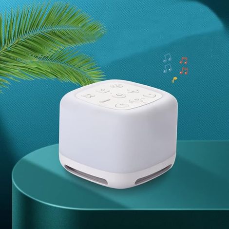 White Noise Sound Machine with Bluetooth Speaker, Night Light 40 Soothing Sounds 9 Color Lights Rechargeable Portable for Baby Kids Adults (1/5)