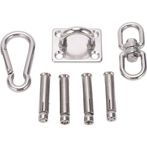 Kit de Suspension pour Hamac de Plafond en Acier Inoxydable, Capacité 551 lb, pour Yoga et Balançoires (1/5)