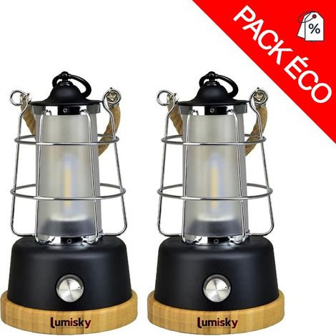 Lot de 2 lanternes lumineuses LED WILDY Lumisky® (1/4)