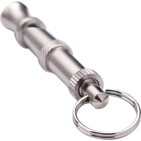 Sifflet à ultrasons pour chien - En acier inoxydable - Portable - Haute fréquence (audible) - Avec fréquence réglable - Pour entraîner les chiens, les pigeons et (1/5)