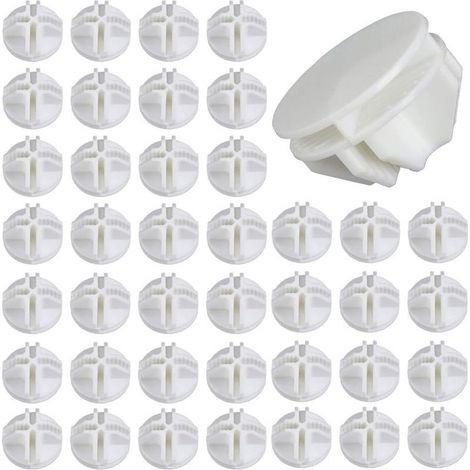 40pcs Fils Cube Plastique ABS Connecteur Cube de Rangement Blanc Raccord Meuble de Rangement Raccord Meuble de Rangement Cube de Fil Modulaire Cube en Grille pour Étagère Casier de Rangement (1/5)