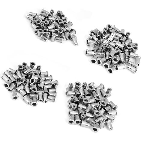 Packung mit 200 Gewindeeinsätzen M3, M4, M5 und M6 aus Edelstahl 304, Blindnietmuttern (1/5)