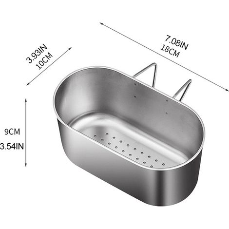 Panier de vidange multifonctionnel en acier inoxydable pour évier, avec filtre à déchets, pour cuisine et salle de bain, et support d'angle. (1/5)