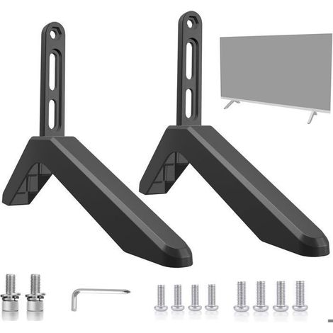 Mobile porta TV - HAUTSTORE - Mobile TV autoportante - Compatibile con TV da 32 a 75 pollici - Portata massima 45 kg - Metallo nero (1/4)