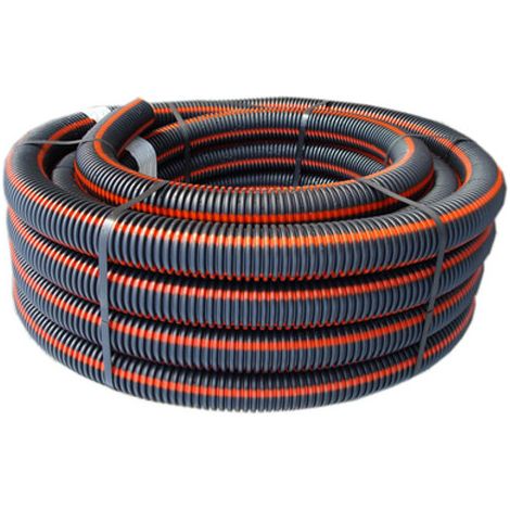 Gaine électrique TPC 63mm double paroi – Couronne de 25 mètres avec tire-fil intégré – Pour chantiers humides et espaces confinés – Id Cables