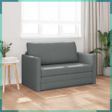 4106692 Canapé-Lit 110cm Gris foncé tissu (1/5)