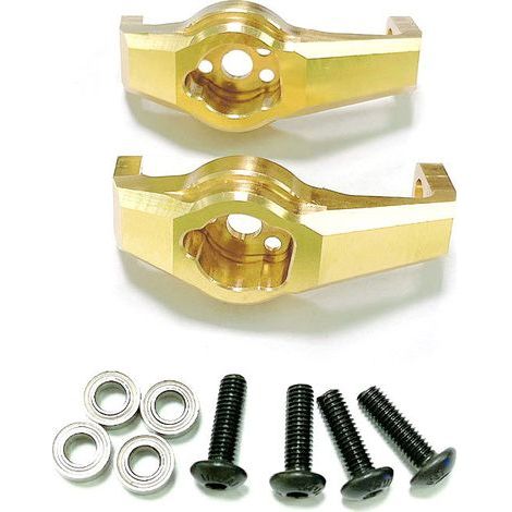 BRAVIX 1 paire de roulettes TRX4 en laiton de 68 g - Pour traxxas TRX4/TRX6 1/10 RC Crawler - Pièces de mise à niveau en laiton (1 paire Protal Drive C Hub Carrier (1/4)