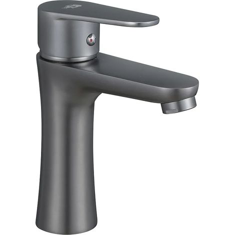Rubinetto lavabo nichel nero satinato Lizzy scarico incluso (1/2)